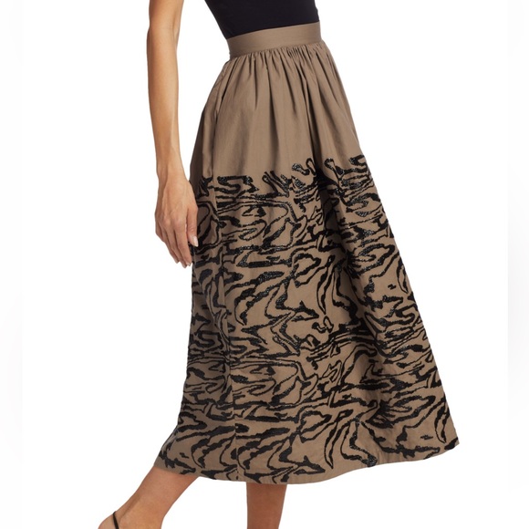 NWT Rachel Comey Sage Sequin Tiger Print Midi Skirt - Picture 4 of 10